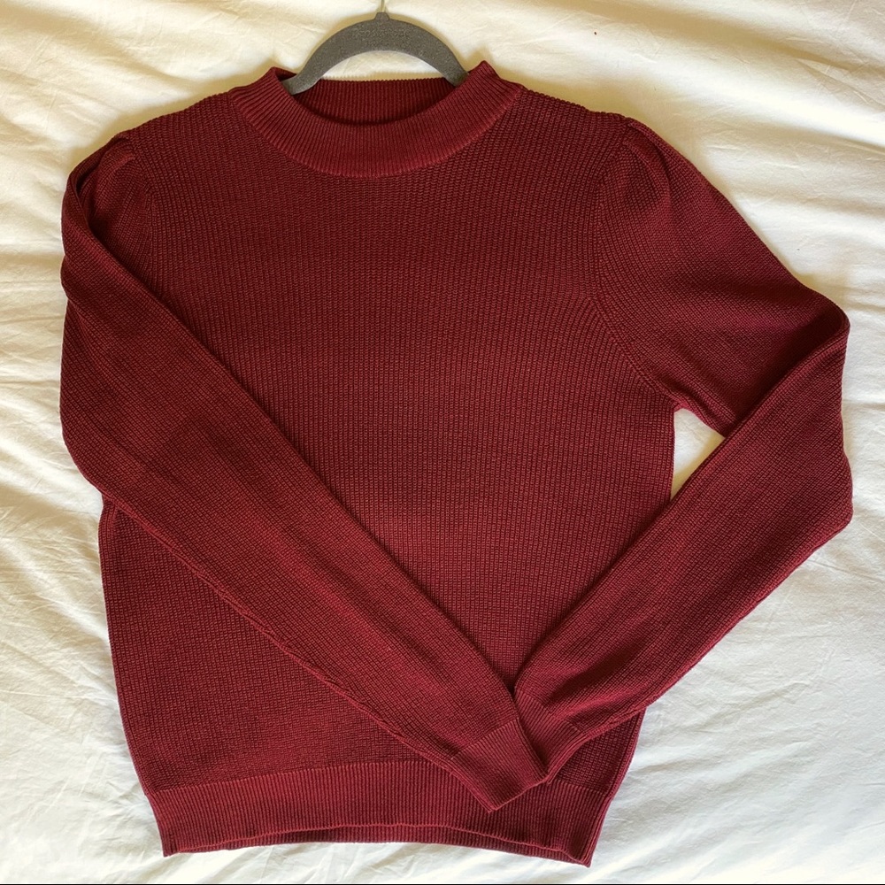 Vero Moda Mock Neck Sweater in Merlot